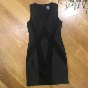 Velvet/Tweed Brown Dress